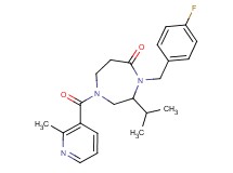 4-(4-fluorobenzyl)-3-isopropyl-1-[(2-methylpyridin-3-yl)carbonyl]-1,4-diazepan-5-one