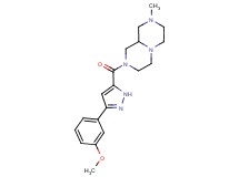 2-{[3-(3-methoxyphenyl)-1H-pyrazol-5-yl]carbonyl}-8-methyloctahydro-2H-pyrazino[1,2-a]pyrazine