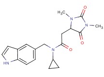 N-cyclopropyl-2-(1,3-dimethyl-2,5-dioxo-4-imidazolidinyl)-N-(1H-indol-5-ylmethyl)acetamide