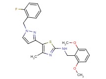 N-(2,6-dimethoxybenzyl)-5-[1-(2-fluorobenzyl)-1H-pyrazol-3-yl]-4-methyl-1,3-thiazol-2-amine