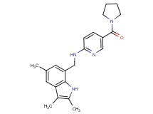 5-(pyrrolidin-1-ylcarbonyl)-N-[(2,3,5-trimethyl-1H-indol-7-yl)methyl]pyridin-2-amine