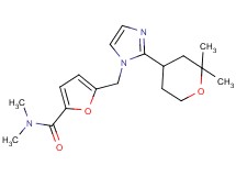 5-{[2-(2,2-dimethyltetrahydro-2H-pyran-4-yl)-1H-imidazol-1-yl]methyl}-N,N-dimethyl-2-furamide