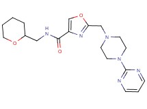 2-{[4-(2-pyrimidinyl)-1-piperazinyl]methyl}-N-(tetrahydro-2H-pyran-2-ylmethyl)-1,3-oxazole-4-carboxamide