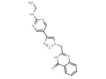 2-({4-[2-(ethylamino)pyrimidin-5-yl]-1H-1,2,3-triazol-1-yl}methyl)quinazolin-4(3H)-one