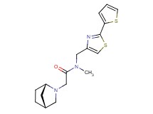 2-[(1S*,4R*)-2-azabicyclo[2.2.1]hept-2-yl]-N-methyl-N-{[2-(2-thienyl)-1,3-thiazol-4-yl]methyl}acetamide