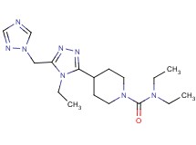 N,N-diethyl-4-[4-ethyl-5-(1H-1,2,4-triazol-1-ylmethyl)-4H-1,2,4-triazol-3-yl]piperidine-1-carboxamide