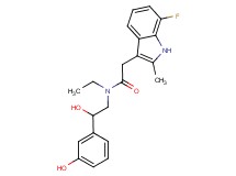 N-ethyl-2-(7-fluoro-2-methyl-1H-indol-3-yl)-N-[2-hydroxy-2-(3-hydroxyphenyl)ethyl]acetamide
