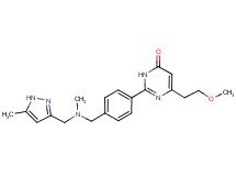 6-(2-methoxyethyl)-2-[4-({methyl[(5-methyl-1H-pyrazol-3-yl)methyl]amino}methyl)phenyl]pyrimidin-4(3H)-one