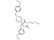5-[1-(4-ethylbenzyl)-4-piperidinyl]-5-(3-methoxybenzyl)-3-(2-methoxyethyl)-2,4-imidazolidinedione