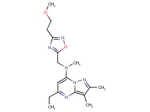 5-ethyl-N-{[3-(2-methoxyethyl)-1,2,4-oxadiazol-5-yl]methyl}-N,2,3-trimethylpyrazolo[1,5-a]pyrimidin-7-amine