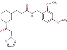 N-(2,4-dimethoxybenzyl)-3-[1-(1H-pyrazol-1-ylacetyl)-3-piperidinyl]propanamide