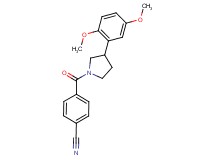4-{[3-(2,5-dimethoxyphenyl)-1-pyrrolidinyl]carbonyl}benzonitrile