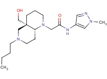 2-[(4aS*,8aR*)-6-butyl-4a-(hydroxymethyl)octahydro-1,6-naphthyridin-1(2H)-yl]-N-(1-methyl-1H-pyrazol-4-yl)acetamide