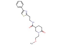 1-(2-methoxyethyl)-6-oxo-N-[2-(4-phenyl-1,3-thiazol-2-yl)ethyl]-3-piperidinecarboxamide