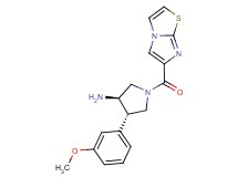 (3R*,4S*)-1-(imidazo[2,1-b][1,3]thiazol-6-ylcarbonyl)-4-(3-methoxyphenyl)pyrrolidin-3-amine