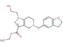 ethyl 5-(2,3-dihydro-1-benzofuran-5-ylmethyl)-1-(2-hydroxyethyl)-4,5,6,7-tetrahydro-1H-pyrazolo[4,3-c]pyridine-3-carboxylate