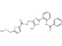 N-({2-[2-(benzoylamino)phenyl]-5-methyl-1,3-oxazol-4-yl}methyl)-5-(methoxymethyl)-2-thiophenecarboxamide