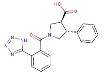 (3S*,4R*)-4-phenyl-1-[2-(1H-tetrazol-5-yl)benzoyl]pyrrolidine-3-carboxylic acid