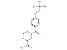 4-[4-(3-hydroxy-3-methylbutyl)benzoyl]-2-morpholinecarboxamide