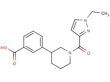 3-{1-[(1-ethyl-1H-pyrazol-3-yl)carbonyl]piperidin-3-yl}benzoic acid