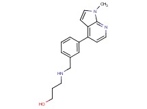 3-{[3-(1-methyl-1H-pyrrolo[2,3-b]pyridin-4-yl)benzyl]amino}propan-1-ol
