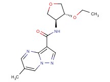 N-[(3S*,4R*)-4-ethoxytetrahydrofuran-3-yl]-6-methylpyrazolo[1,5-a]pyrimidine-3-carboxamide