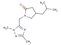 1-[(1,3-dimethyl-1H-1,2,4-triazol-5-yl)methyl]-4-isobutylpyrrolidin-2-one