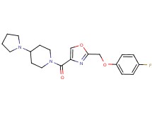 1-({2-[(4-fluorophenoxy)methyl]-1,3-oxazol-4-yl}carbonyl)-4-(1-pyrrolidinyl)piperidine