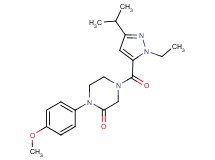 4-[(1-ethyl-3-isopropyl-1H-pyrazol-5-yl)carbonyl]-1-(4-methoxyphenyl)-2-piperazinone