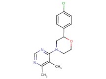 2-(4-chlorophenyl)-4-(5,6-dimethylpyrimidin-4-yl)morpholine