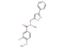 3-chloro-4-methoxy-N-methyl-N-{[3-(4-pyridinyl)-5-isoxazolyl]methyl}benzamide