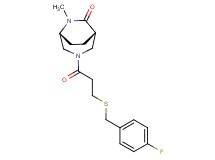 (1S*,5R*)-3-{3-[(4-fluorobenzyl)thio]propanoyl}-6-methyl-3,6-diazabicyclo[3.2.2]nonan-7-one