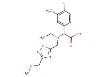 (ethyl{[3-(methoxymethyl)-1,2,4-oxadiazol-5-yl]methyl}amino)(4-fluoro-3-methylphenyl)acetic acid