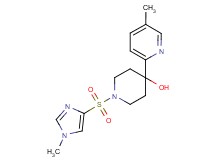 1-[(1-methyl-1H-imidazol-4-yl)sulfonyl]-4-(5-methylpyridin-2-yl)piperidin-4-ol