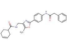 N-[(5-methyl-2-{4-[(phenylacetyl)amino]phenyl}-1,3-oxazol-4-yl)methyl]-3-cyclohexene-1-carboxamide