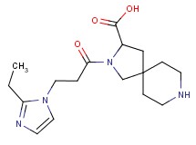 2-[3-(2-ethyl-1H-imidazol-1-yl)propanoyl]-2,8-diazaspiro[4.5]decane-3-carboxylic acid