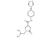 1-isobutyl-5-oxo-N-[trans-4-(4H-1,2,4-triazol-4-yl)cyclohexyl]pyrrolidine-3-carboxamide