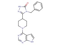 4-benzyl-5-[1-(7H-pyrrolo[2,3-d]pyrimidin-4-yl)-4-piperidinyl]-2,4-dihydro-3H-1,2,4-triazol-3-one