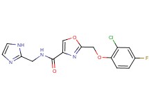 2-[(2-chloro-4-fluorophenoxy)methyl]-N-(1H-imidazol-2-ylmethyl)-1,3-oxazole-4-carboxamide