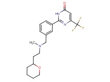 2-[3-({methyl[2-(tetrahydro-2H-pyran-2-yl)ethyl]amino}methyl)phenyl]-6-(trifluoromethyl)-4(3H)-pyrimidinone