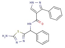 N-[(5-amino-1,3,4-thiadiazol-2-yl)(phenyl)methyl]-3-phenyl-1H-pyrazole-4-carboxamide