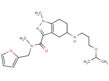 N-(2-furylmethyl)-5-[(3-isopropoxypropyl)amino]-N,1-dimethyl-4,5,6,7-tetrahydro-1H-indazole-3-carboxamide