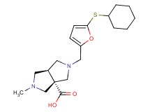 (3aS*,6aS*)-2-{[5-(cyclohexylthio)-2-furyl]methyl}-5-methylhexahydropyrrolo[3,4-c]pyrrole-3a(1H)-carboxylic acid
