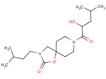 8-(2-hydroxy-4-methylpentanoyl)-3-(3-methylbutyl)-1-oxa-3,8-diazaspiro[4.5]decan-2-one