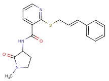 N-(1-methyl-2-oxopyrrolidin-3-yl)-2-{[(2E)-3-phenylprop-2-en-1-yl]thio}nicotinamide