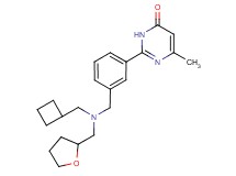 2-(3-{[(cyclobutylmethyl)(tetrahydro-2-furanylmethyl)amino]methyl}phenyl)-6-methyl-4(3H)-pyrimidinone
