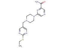 6-(4-{[2-(ethylthio)pyrimidin-5-yl]methyl}piperazin-1-yl)pyrazine-2-carboxamide