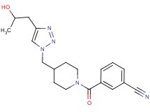3-[(4-{[4-(2-hydroxypropyl)-1H-1,2,3-triazol-1-yl]methyl}piperidin-1-yl)carbonyl]benzonitrile