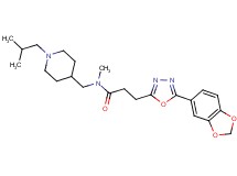 3-[5-(1,3-benzodioxol-5-yl)-1,3,4-oxadiazol-2-yl]-N-[(1-isobutyl-4-piperidinyl)methyl]-N-methylpropanamide