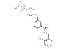 3-({1-[(dimethylamino)sulfonyl]-4-piperidinyl}oxy)-N-[(3-methyl-4-pyridinyl)methyl]benzamide